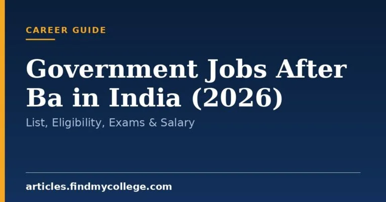 Government Jobs After Ba in India (2026): List, Eligibility, Exams & Salary