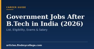 Government Jobs After B.Tech in India (2026): List, Eligibility, Exams & Salary