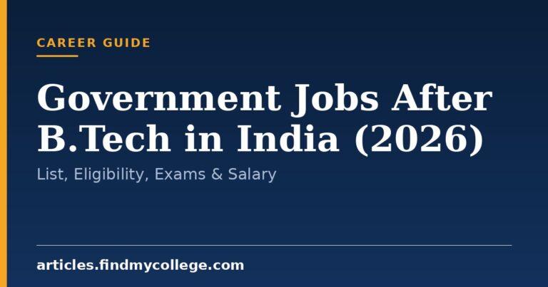 Government Jobs After B.Tech in India (2026): List, Eligibility, Exams & Salary