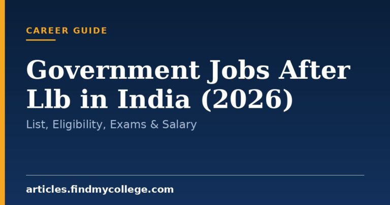 Government Jobs After Llb in India (2026): List, Eligibility, Exams & Salary