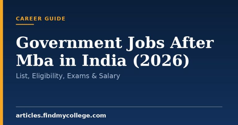 Government Jobs After Mba in India (2026): List, Eligibility, Exams & Salary