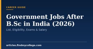 Government Jobs After B.Sc in India (2026): List, Eligibility, Exams & Salary