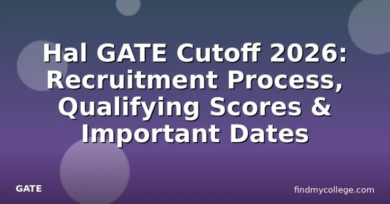 Hal GATE Cutoff 2026: Recruitment Process, Qualifying Scores & Important Dates