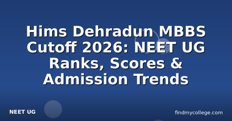 Hims Dehradun MBBS Cutoff 2026: NEET UG Ranks, Scores & Admission Trends