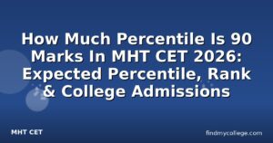 How Much Percentile Is 90 Marks In MHT CET 2026: Expected Percentile, Rank & College Admissions