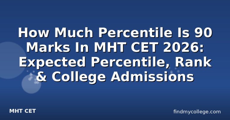 How Much Percentile Is 90 Marks In MHT CET 2026: Expected Percentile, Rank & College Admissions