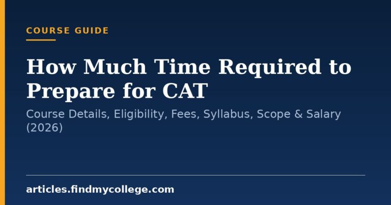 How Much Time Required to Prepare for CAT: Course Details, Eligibility, Fees, Syllabus, Scope & Salary (2026)