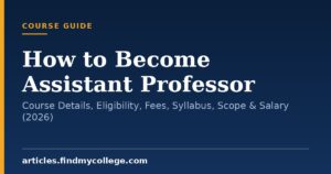 How to Become Assistant Professor: Course Details, Eligibility, Fees, Syllabus, Scope & Salary (2026)