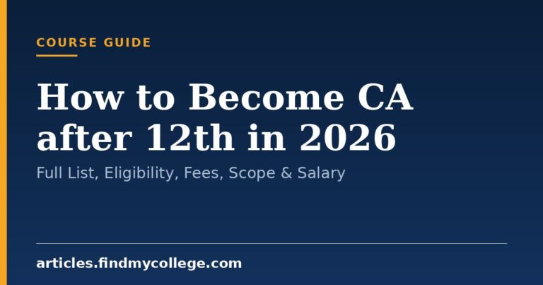 How to Become CA after 12th in 2026: Full List, Eligibility, Fees, Scope & Salary