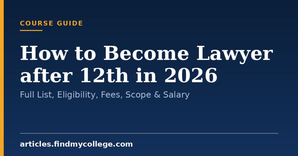 How to Become Lawyer after 12th in 2026: Full List, Eligibility, Fees ...