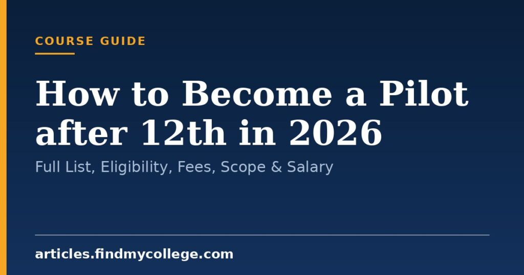 How to Become a Pilot after 12th in 2026: Full List, Eligibility, Fees, Scope & Salary