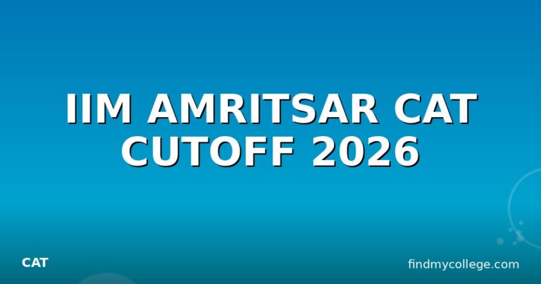IIM AMRITSAR CAT CUTOFF 2026
