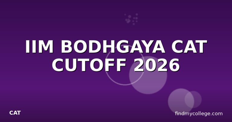 IIM BODHGAYA CAT CUTOFF 2026