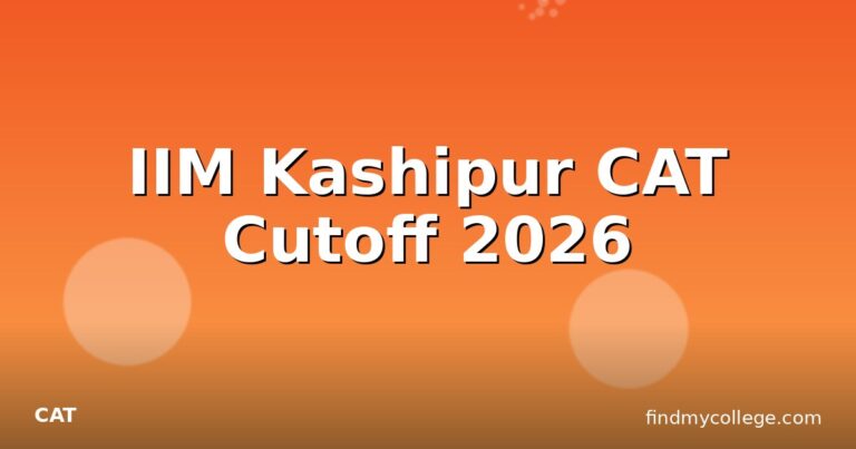 IIM Kashipur CAT Cutoff 2026