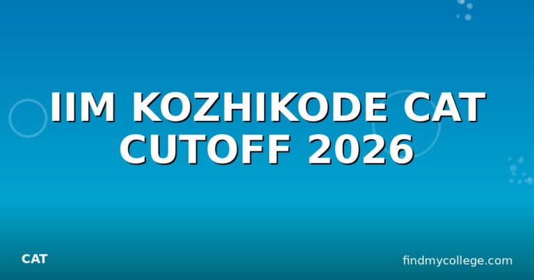 IIM KOZHIKODE CAT CUTOFF 2026