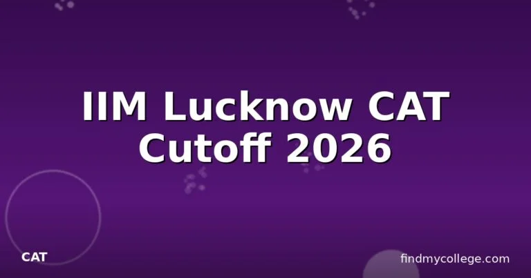 IIM Lucknow CAT Cutoff 2026