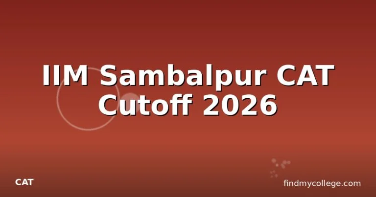 IIM Sambalpur CAT Cutoff 2026