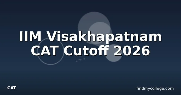 IIM Visakhapatnam CAT Cutoff 2026
