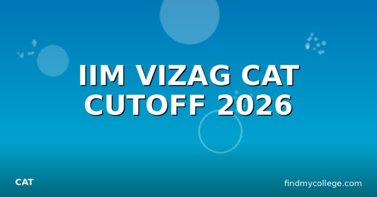 IIM VIZAG CAT CUTOFF 2026