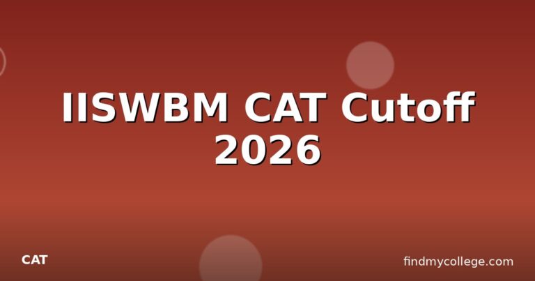 IISWBM CAT Cutoff 2026