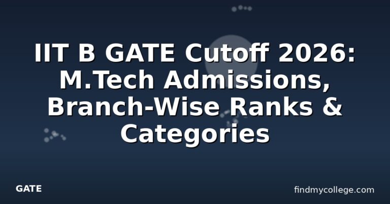 IIT B GATE Cutoff 2026: M.Tech Admissions, Branch-Wise Ranks & Categories