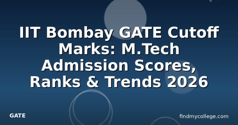 IIT Bombay GATE Cutoff Marks: M.Tech Admission Scores, Ranks & Trends 2026