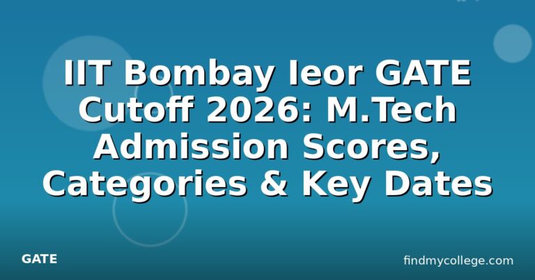 IIT Bombay Ieor GATE Cutoff 2026: M.Tech Admission Scores, Categories & Key Dates