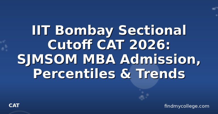 IIT Bombay Sectional Cutoff CAT 2026: SJMSOM MBA Admission, Percentiles & Trends