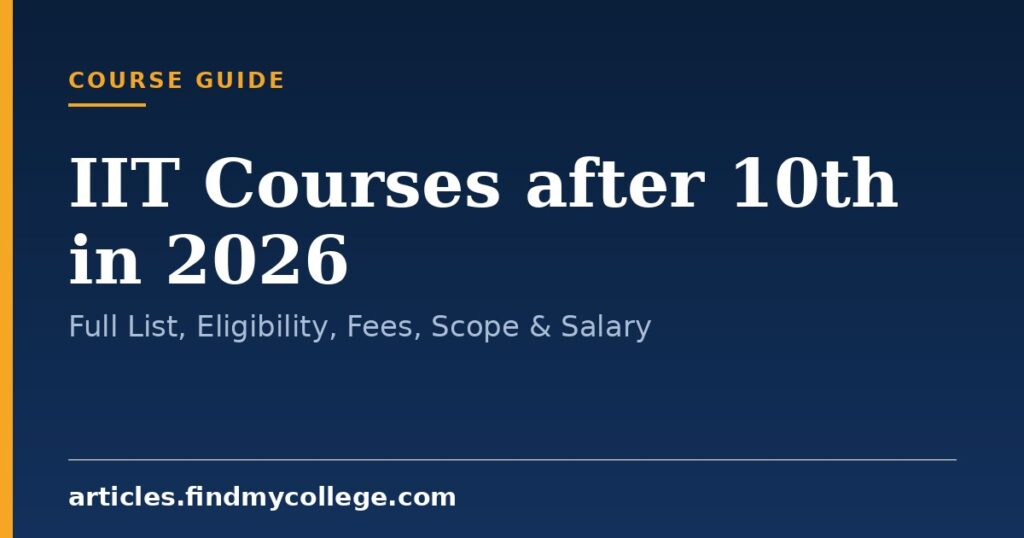 IIT Courses after 10th in 2026: Full List, Eligibility, Fees, Scope & Salary