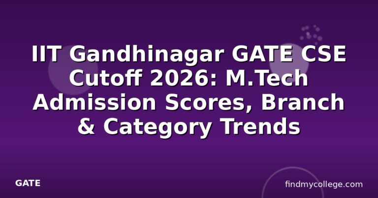 IIT Gandhinagar GATE CSE Cutoff 2026: M.Tech Admission Scores, Branch & Category Trends