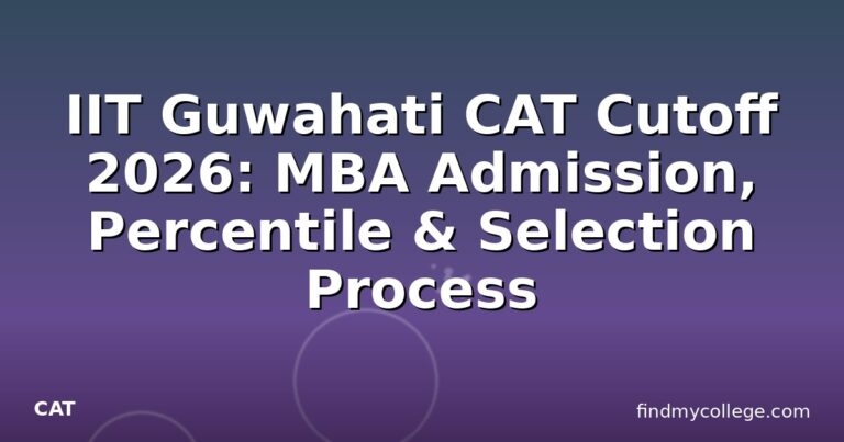 IIT Guwahati CAT Cutoff 2026: MBA Admission, Percentile & Selection Process