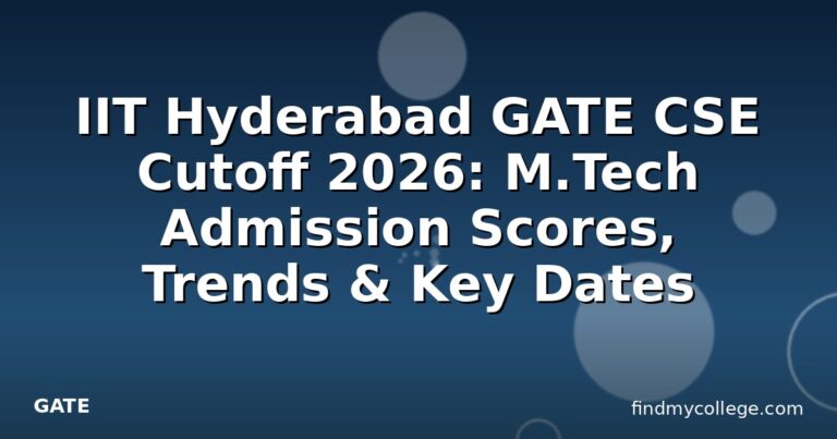 IIT Hyderabad GATE CSE Cutoff 2026: M.Tech Admission Scores, Trends & Key Dates