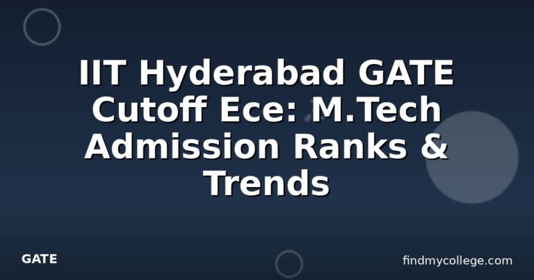 IIT Hyderabad GATE Cutoff Ece: M.Tech Admission Ranks & Trends