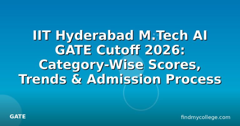 IIT Hyderabad M.Tech AI GATE Cutoff 2026: Category-Wise Scores, Trends & Admission Process