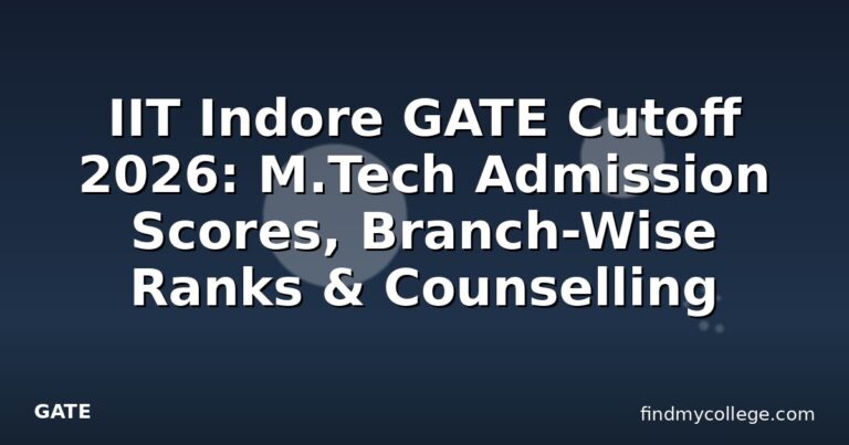 IIT Indore GATE Cutoff 2026: M.Tech Admission Scores, Branch-Wise Ranks & Counselling