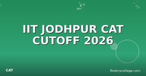 IIT JODHPUR CAT CUTOFF 2026