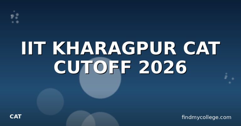 IIT KHARAGPUR CAT CUTOFF 2026