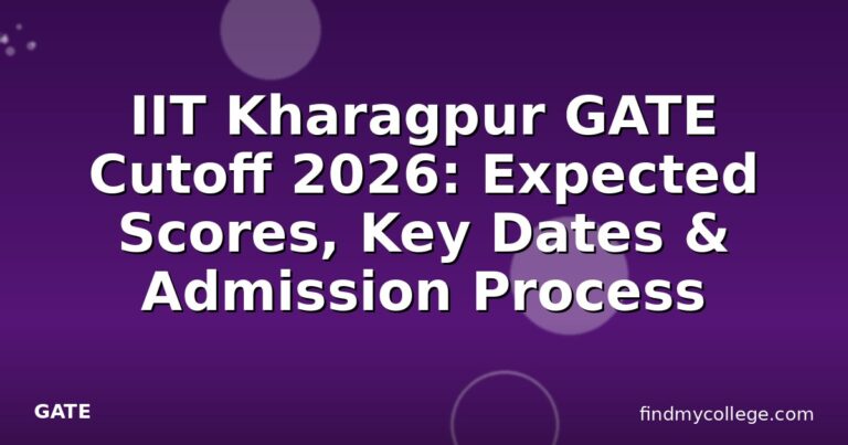 IIT Kharagpur GATE Cutoff 2026: Expected Scores, Key Dates & Admission Process