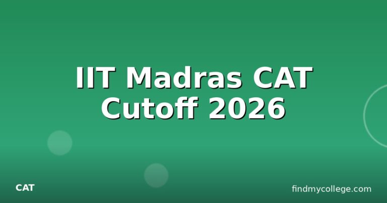 IIT Madras CAT Cutoff 2026
