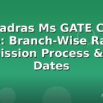 IIT Madras Ms GATE Cutoff 2026: Branch-Wise Ranks, Admission Process & Key Dates