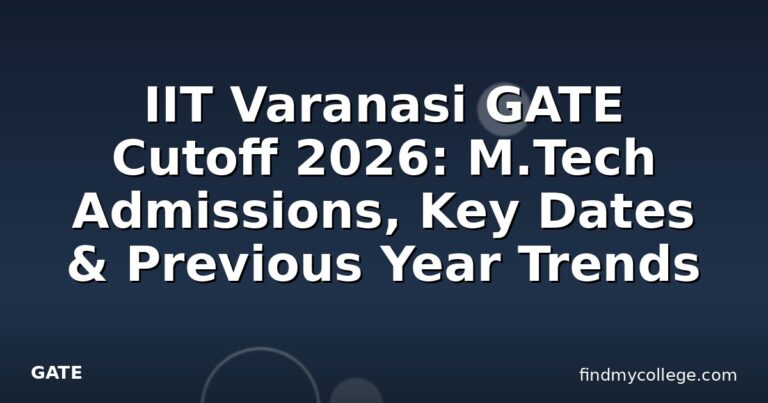 IIT Varanasi GATE Cutoff 2026: M.Tech Admissions, Key Dates & Previous Year Trends