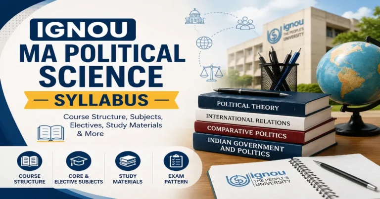 IGNOU MA Pol Science Syllabus