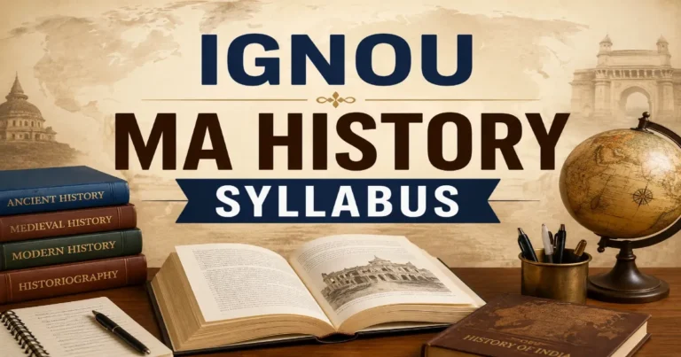 IGNOU MA History Syllabus
