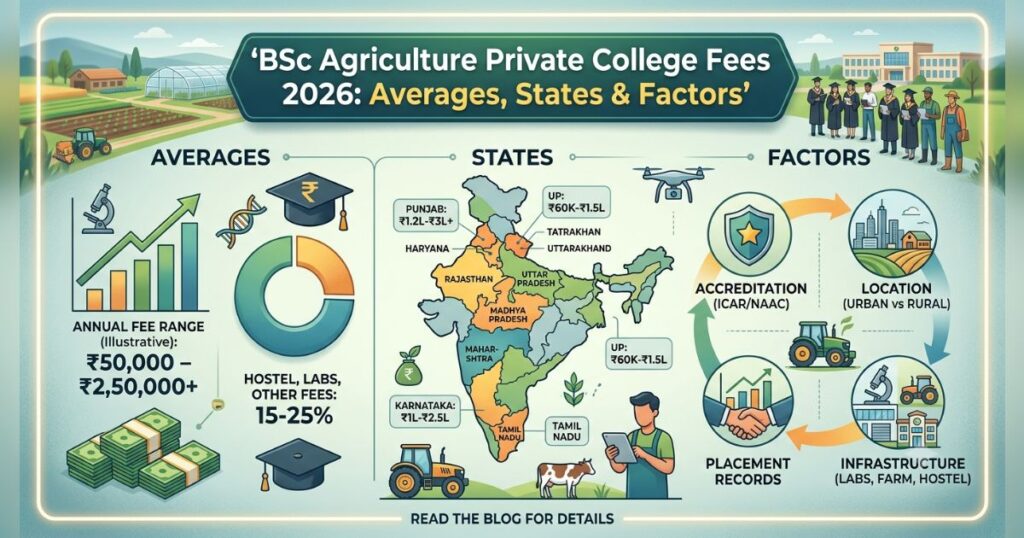 BSc Agriculture Private College Fees 2026: Top Colleges, Fees, Rankings & Factors