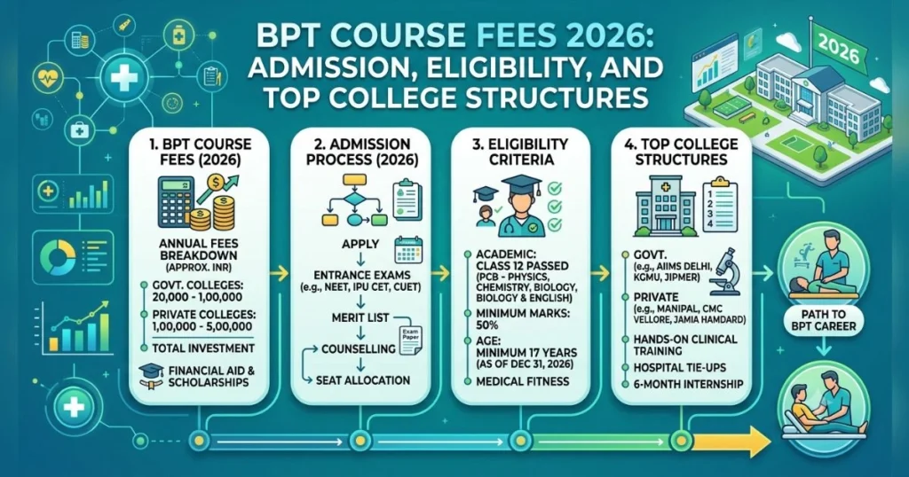 BPT Course Fees 2026: Admission, Eligibility, and Top College Structures
