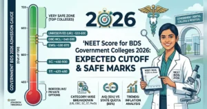 NEET Score for BDS Government Colleges 2026: Expected Cutoff & Safe Marks