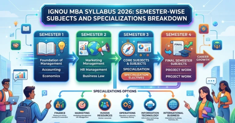 IGNOU MBA Syllabus 2026: Semester-Wise Subjects and Specializations Breakdown