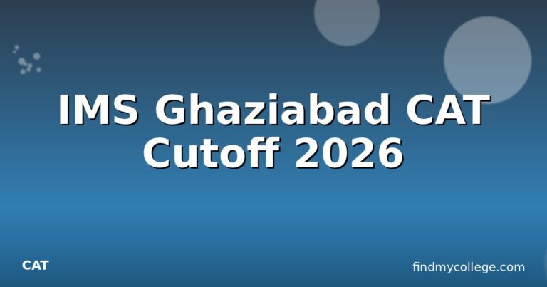 IMS Ghaziabad CAT Cutoff 2026