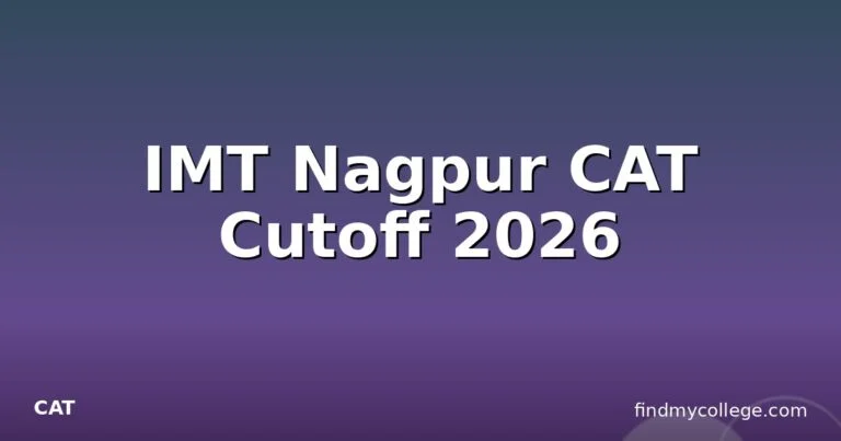 IMT Nagpur CAT Cutoff 2026