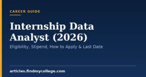 Internship Data Analyst (2026): Eligibility, Stipend, How to Apply & Last Date